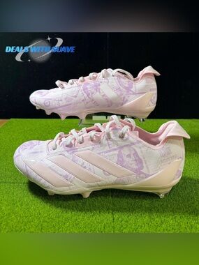 Adizero Electric II Currency Neutral Pink Football Cleats jq6683 Men’s Size 8